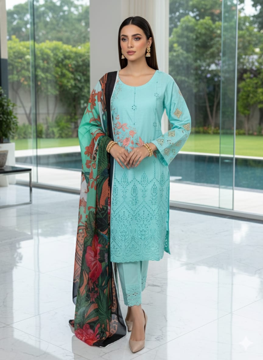 Luxury Embroidered Lawn Ready To Ship