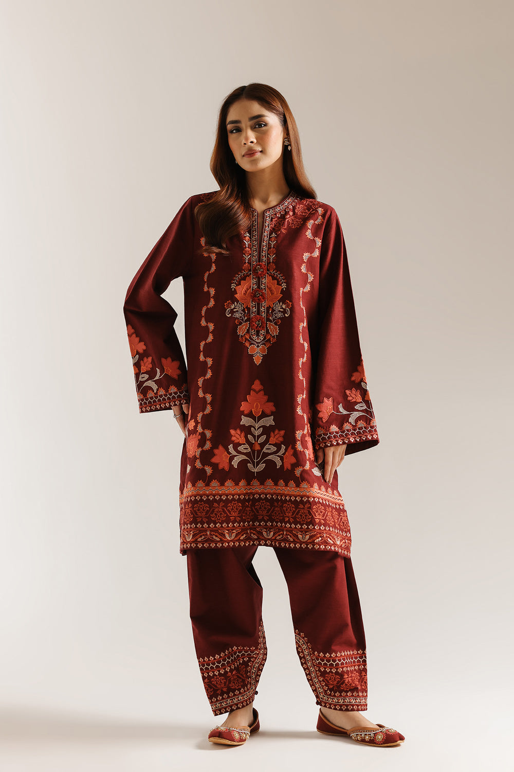 Ethnic Embroidered 2pc Suit