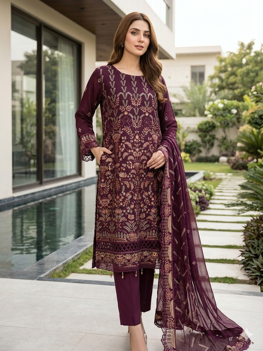 Bin Hameed Chiffon Embroidered Collection