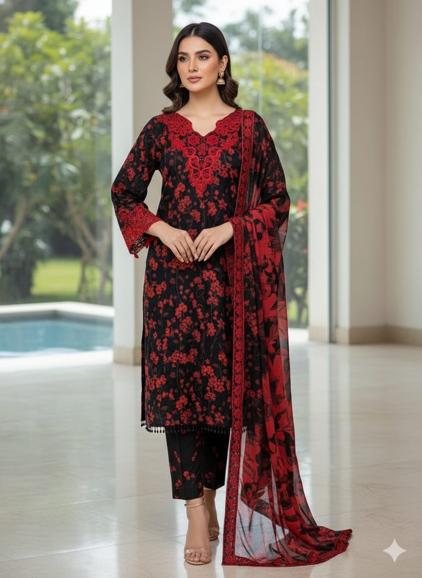 Luxury Embroidered Lawn Ready To Ship