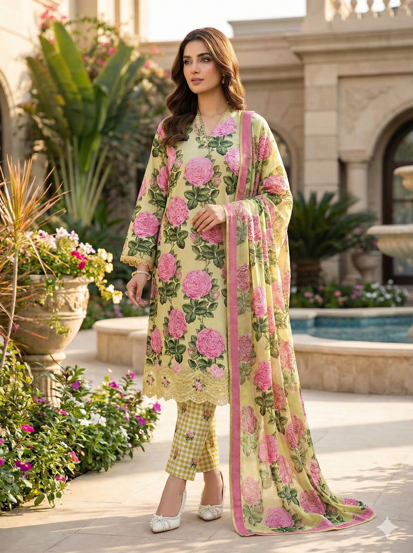 Luxury Embroidered Lawn Ready To Ship