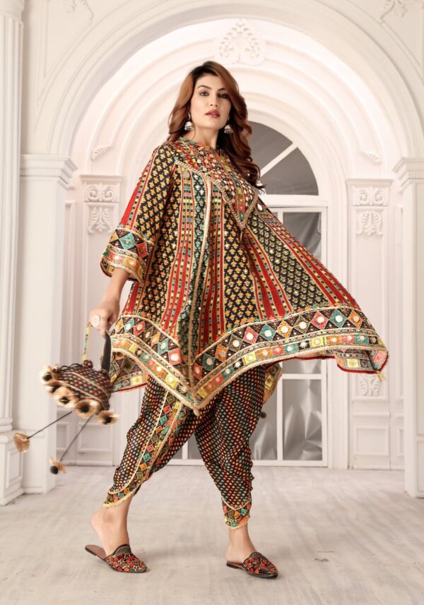 Pure Natural Crepe Coordinated Kaptan Suit