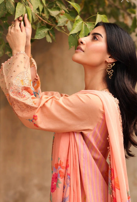 3-PC Luxury Lawn Suit By Charizma