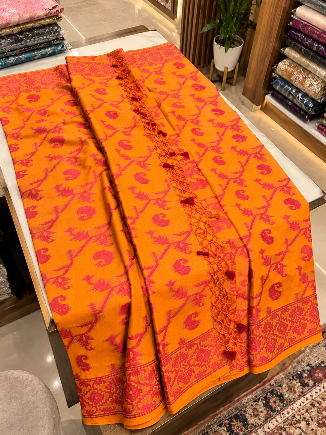 Indian Cotton Print Saree Without Blouse