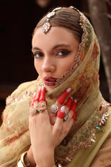 3-PC Embroidered Organza Suit by Charizma