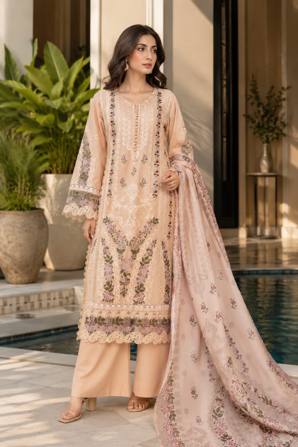 Munira Designers Embroidered Lawn