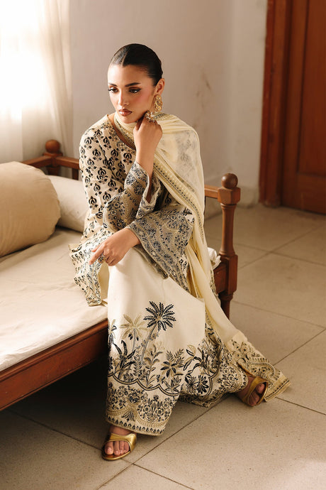 3-PC Embroidered Luxury Suit By Charizma