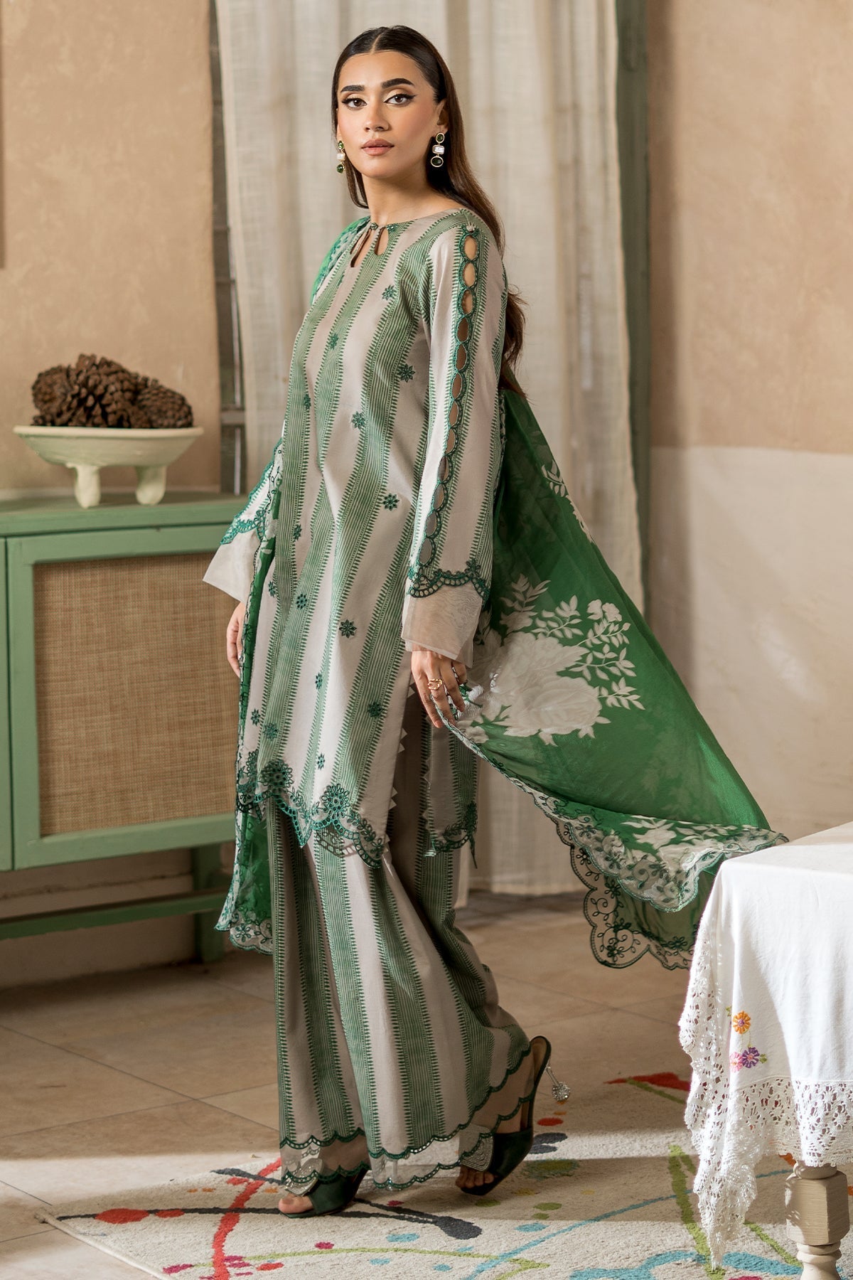 Charizma 3-PC Embroidered Lawn Suit