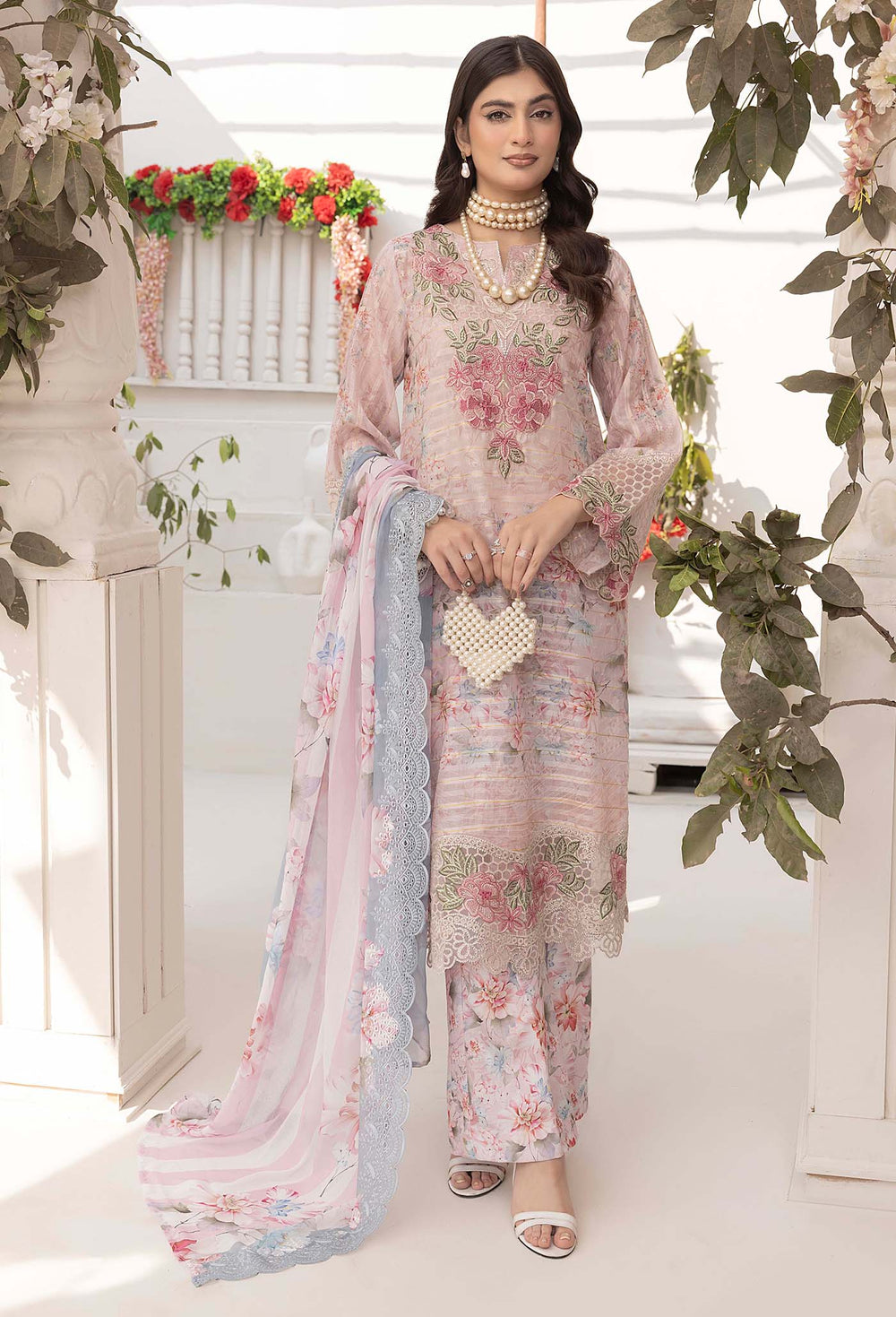 Adan's Libas Embroidered Lawn