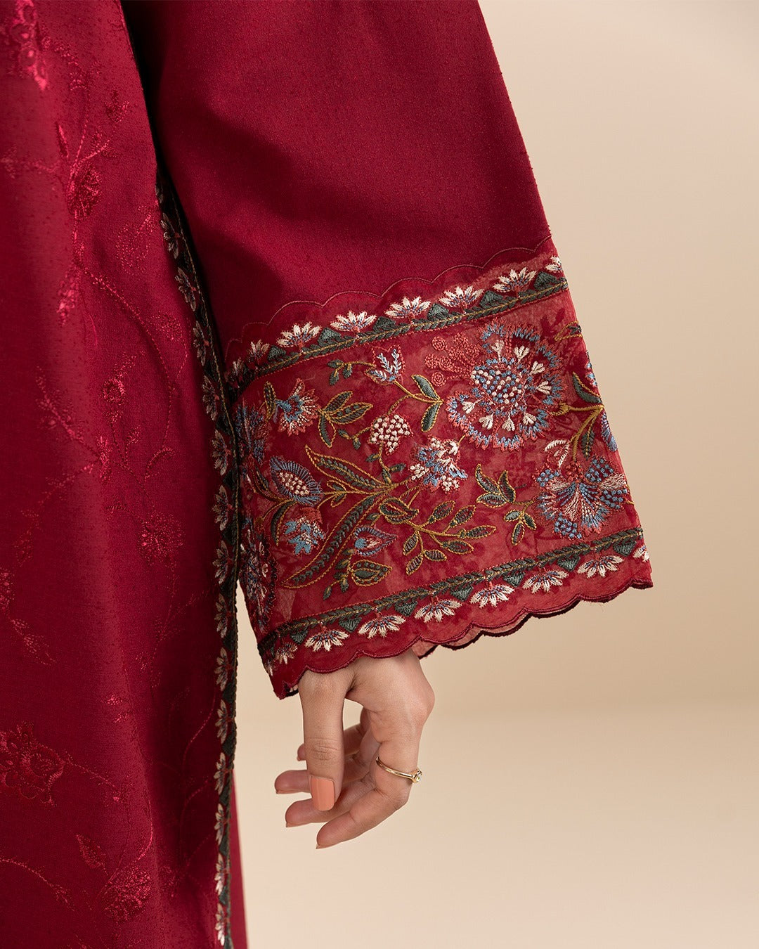3 Piece - Embroidered Karandi Suit