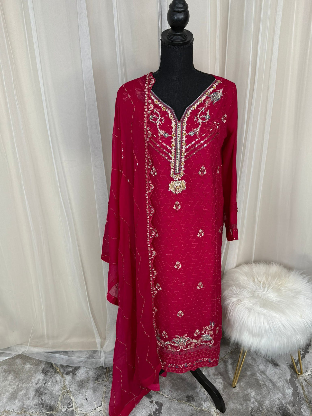2pc Embroidered Kurti Collection Ready To Ship