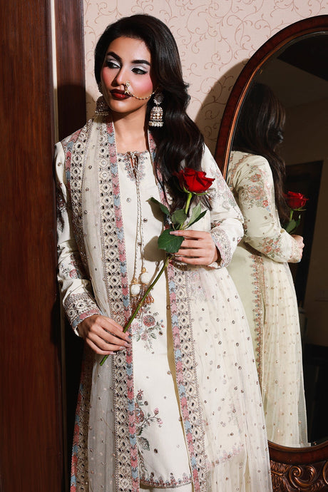 3-PC Embroidered Raw-Silk Suit by Charizma