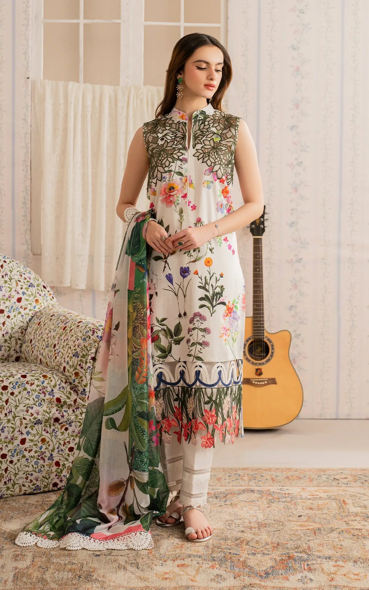 Asifa & Nabeel Premium Lawn  Suit