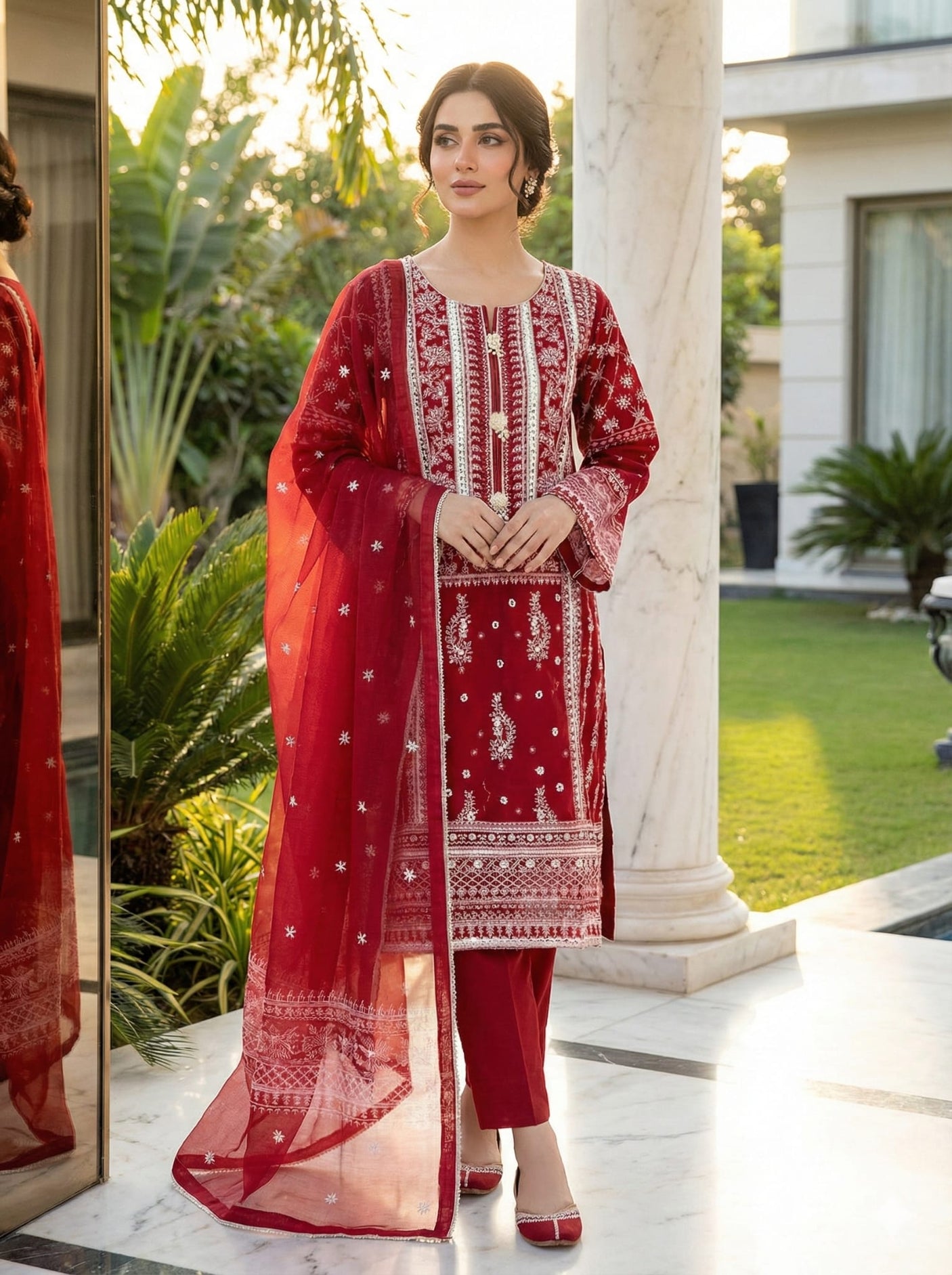 Luxury Embroidered lawn Ready To Ship