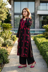 Lucknow 2pc Embroidered Kurti