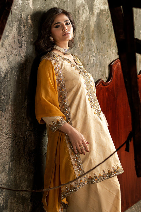 3-PC Embroidered Luxury Suit By Charizma