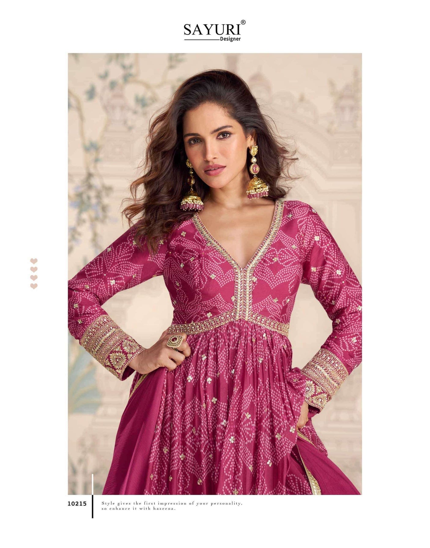 Indian Premium Chinon Silk Gown
