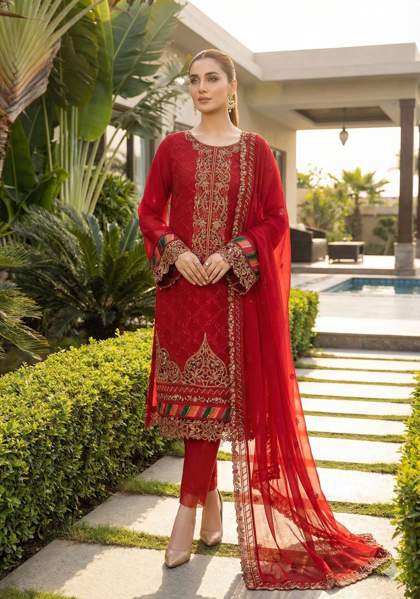 Bin Saeed Embroidered Suit