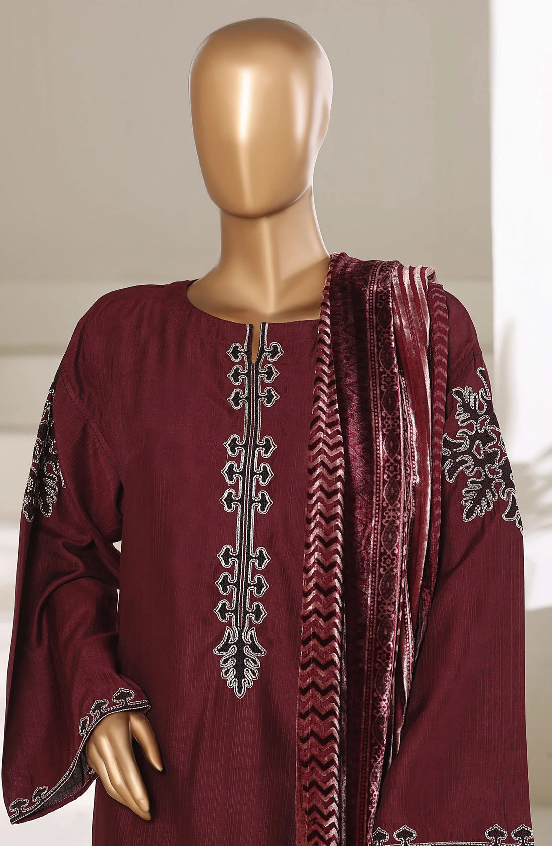 Sada Bahar Embroidered Viscose with Palachi Shawl