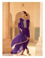Soft Crepe Silk Embroidered Suit