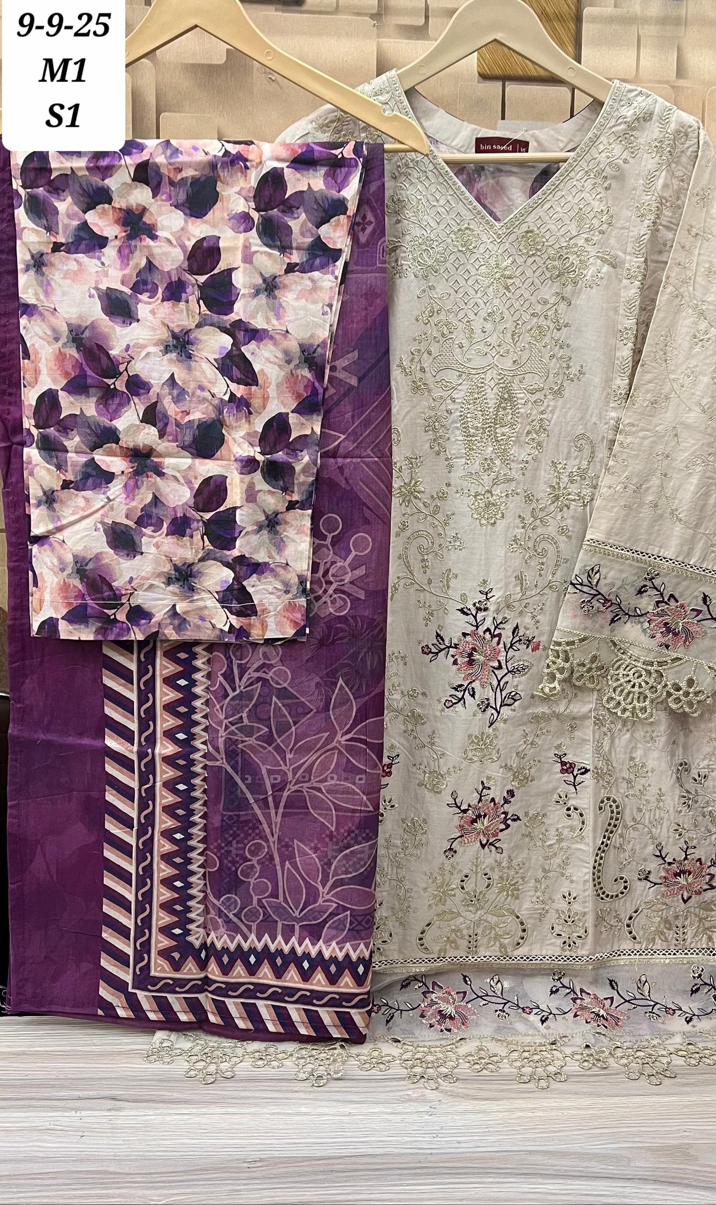 BIN SAEED EMBROIDERED LUXURY LAWN