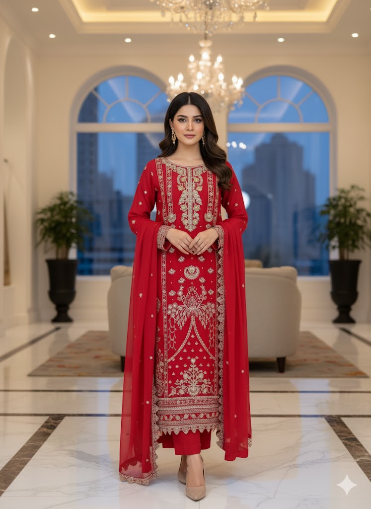 2pc Embroidered Kurti Collection Ready To Ship