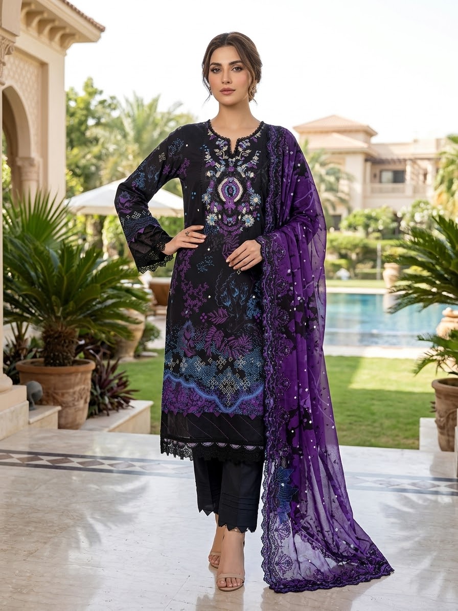GullJee Rang Pasand Embroidered Lawn
