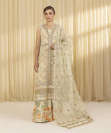 Sapphire  Embroidered Organza Suit