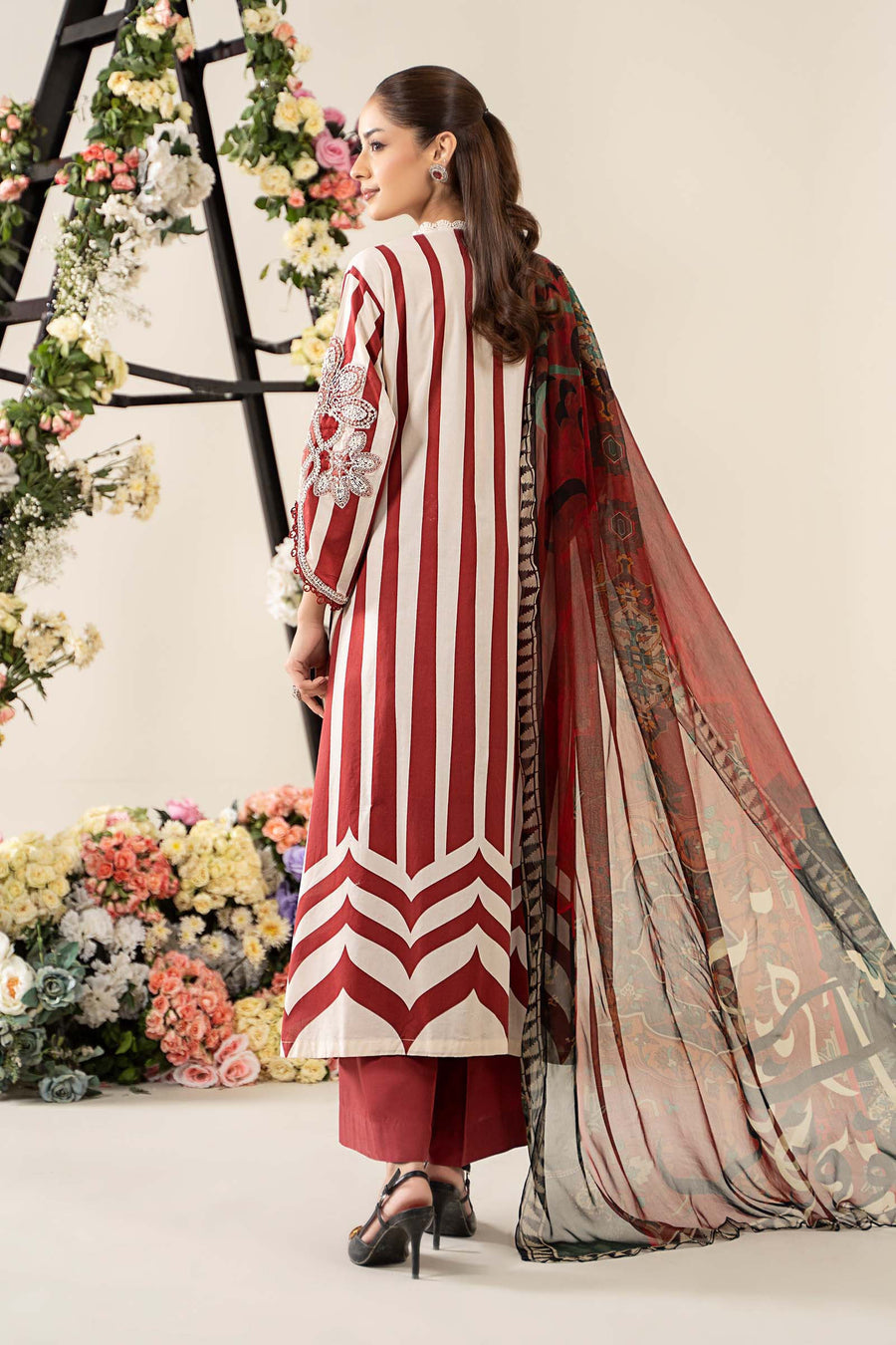 Maria. B. Embroidered  Lawn Suit