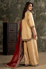 3-PC Embroidered Luxury Suit By Charizma