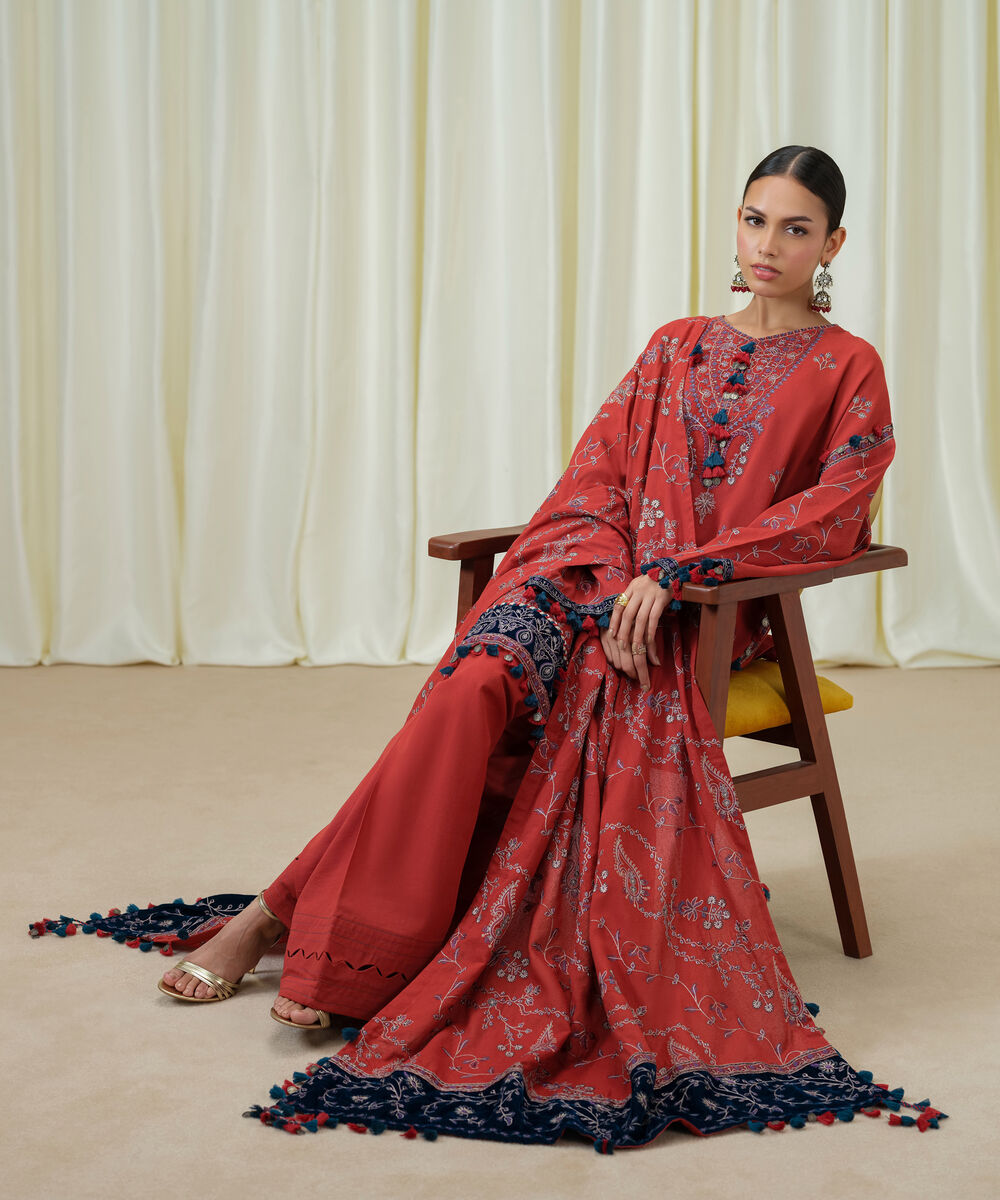 3 Piece - Embroidered Luxury Suit by Sapphire