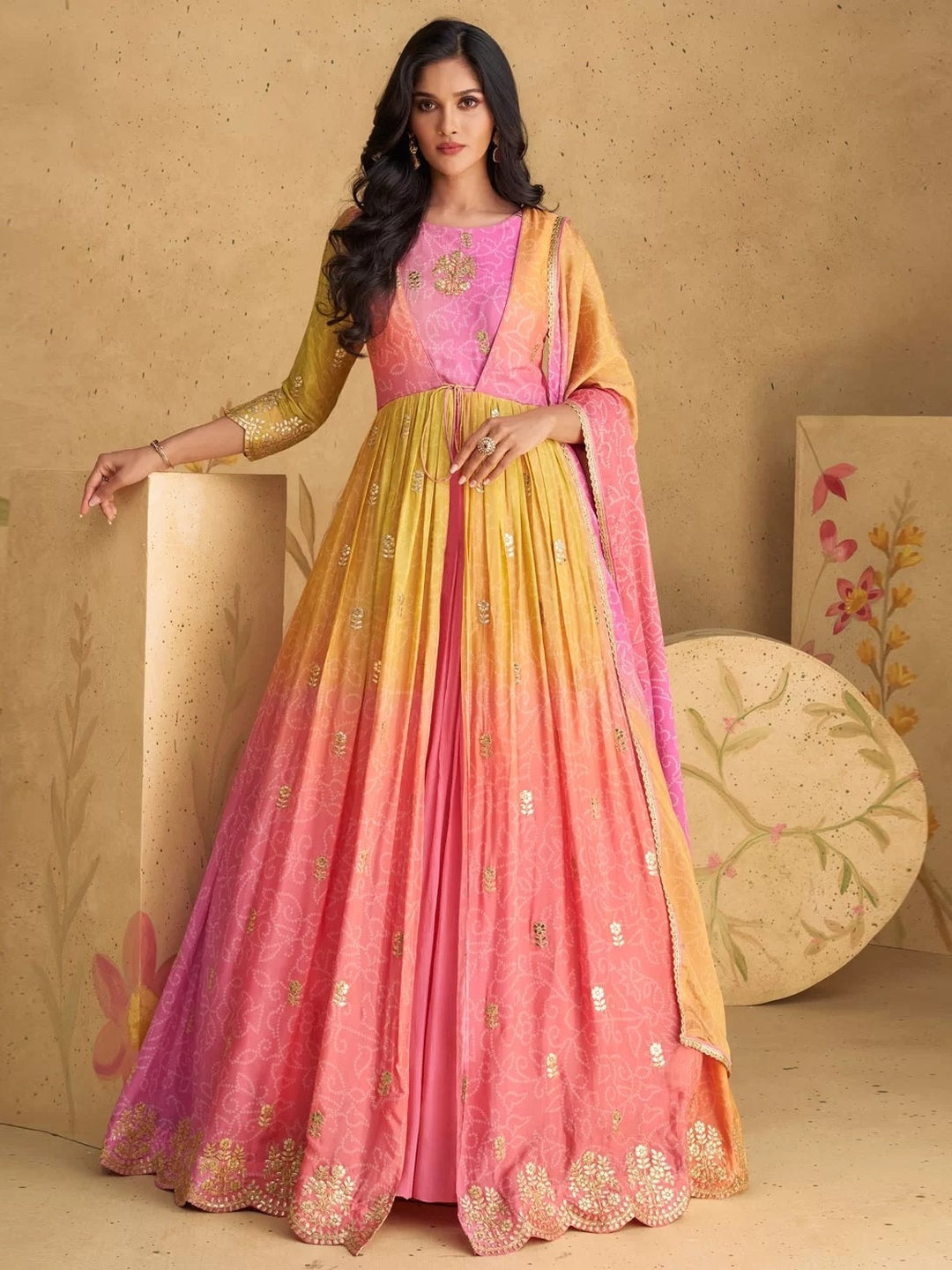 Silk Georgette - Anarkali Suit