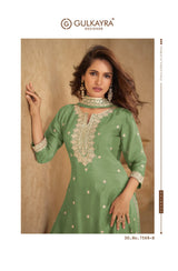 Indian Chinon Silk Sharara Suit