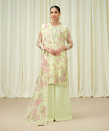 Sapphire Embroidered Chiffon Suit