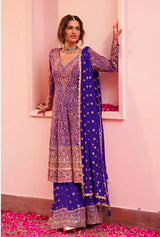 Real Georgette Embroidered Sharara Suit