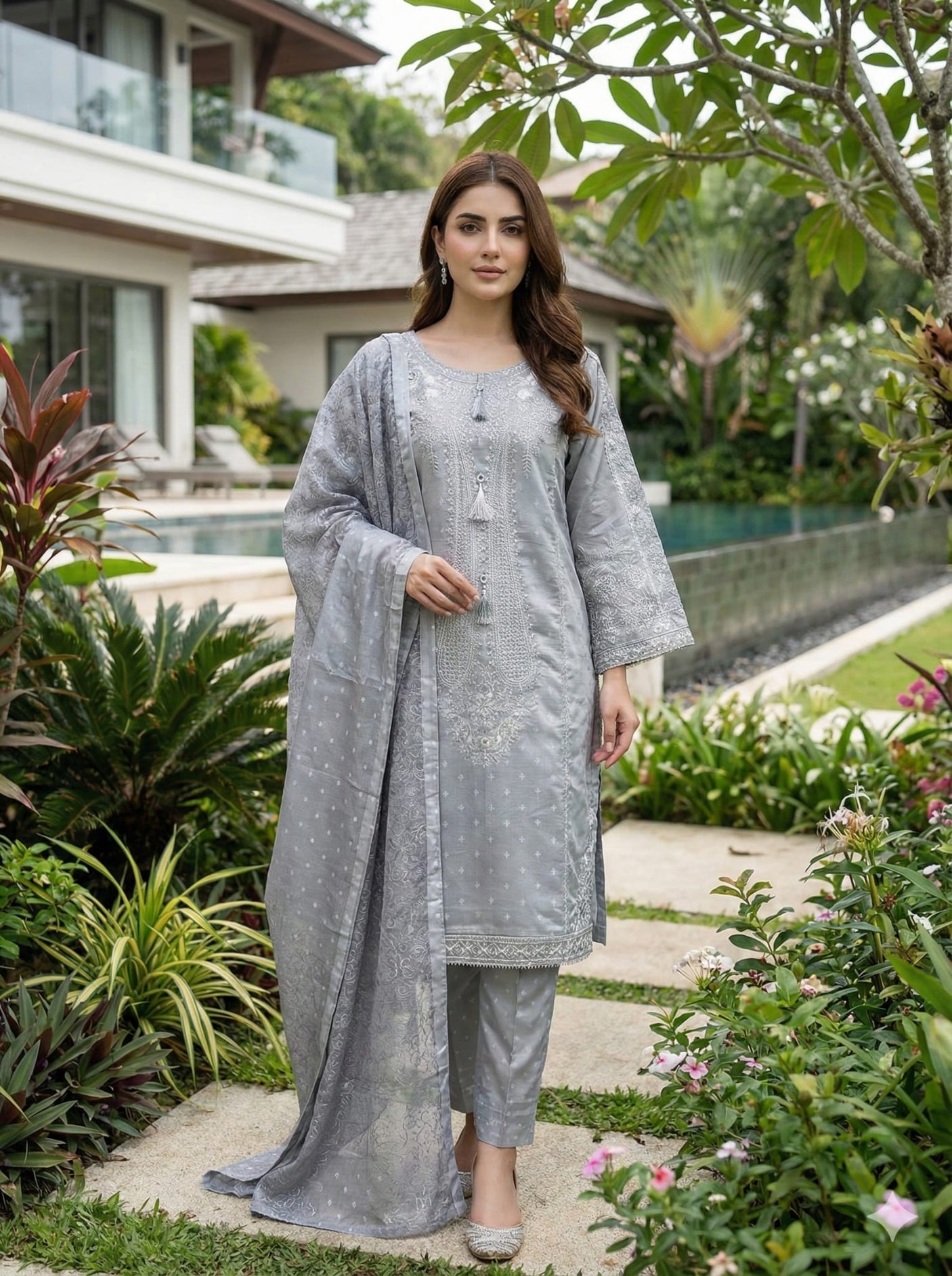 Luxury Embroidered lawn Ready To Ship