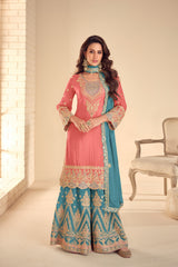 Pure Slik Sharara Suit