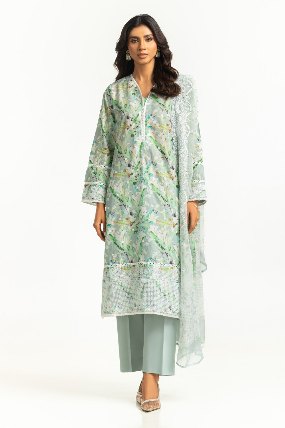 Gul Ahmed Embroidered Lawn Suit
