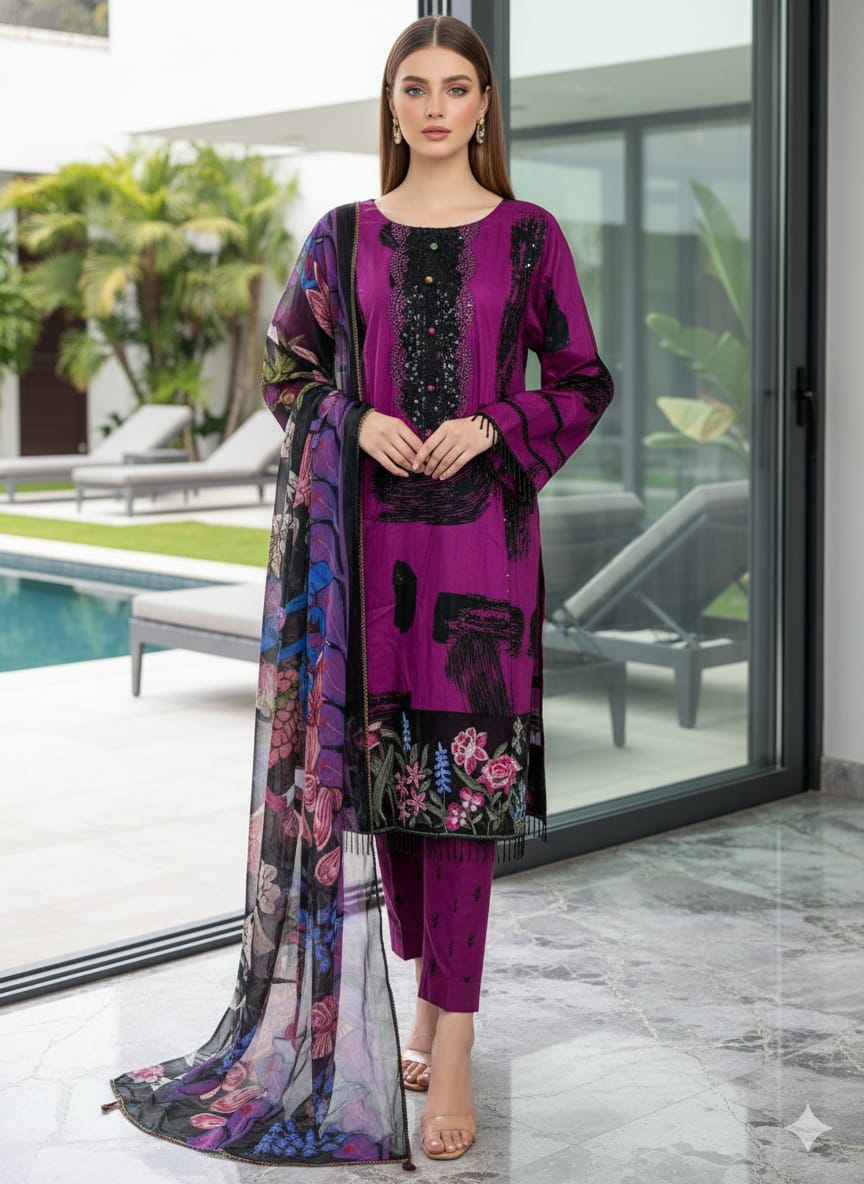 Luxury Embroidered Lawn Ready To Ship