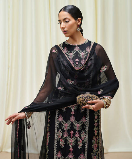 3 Piece - Embroidered Chiffon Suit by Sapphire