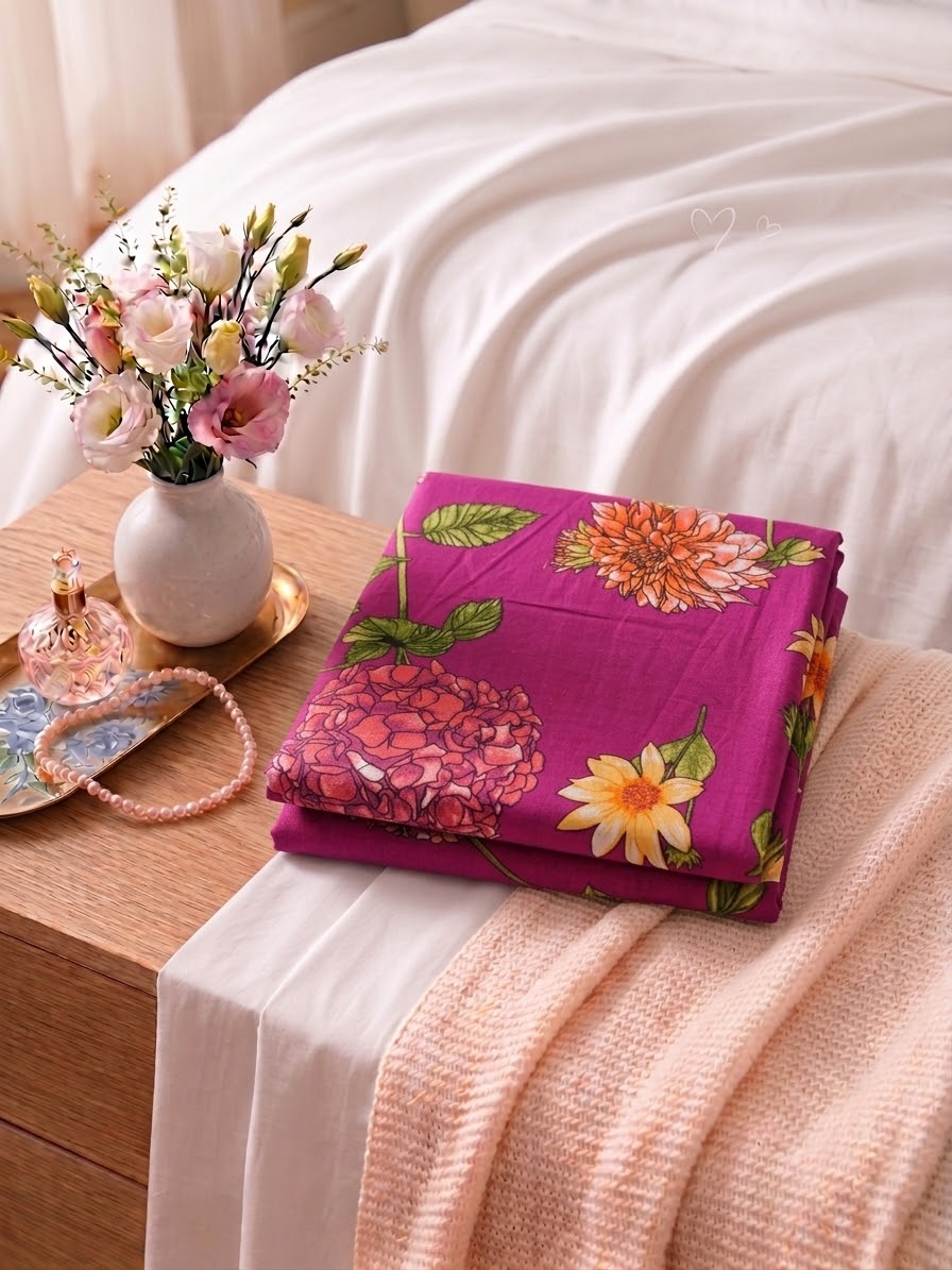 Pakistani King Size Bedsheet with Pillow Cover