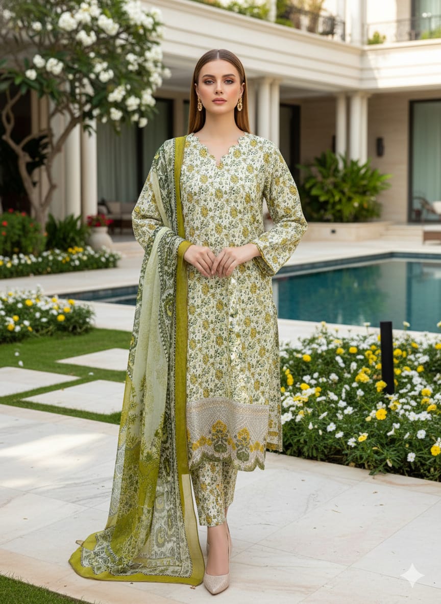 Luxury Embroidered Lawn Ready To Ship