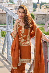 Pure Slik Sharara Suit