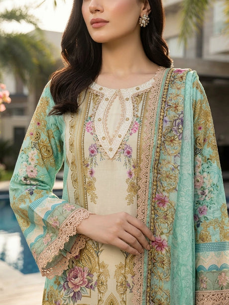 Firdous Luxury Embroidered Lawn 1