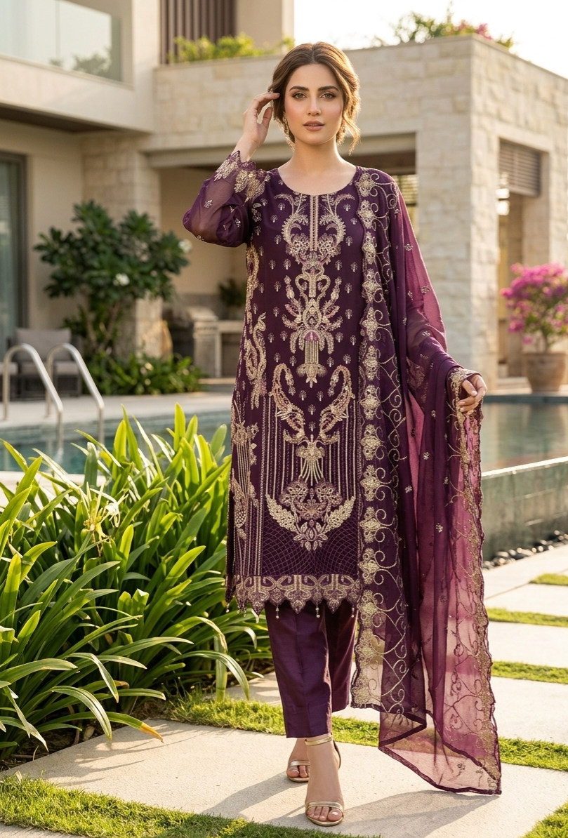Bin Hameed Chiffon Embroidered Collection