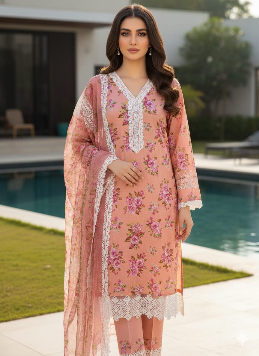Luxury Embroidered Lawn Ready To Ship