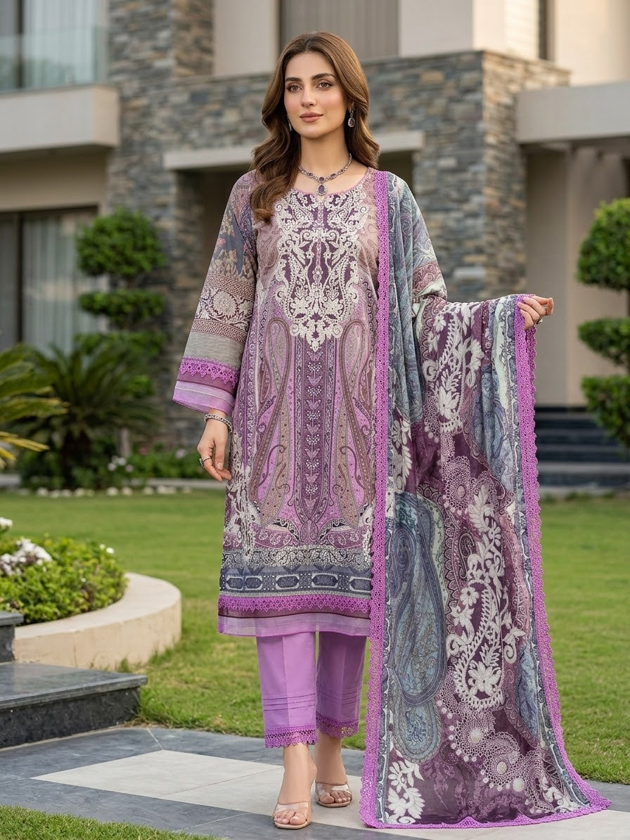 Jade Urbane Embroidered Lawn