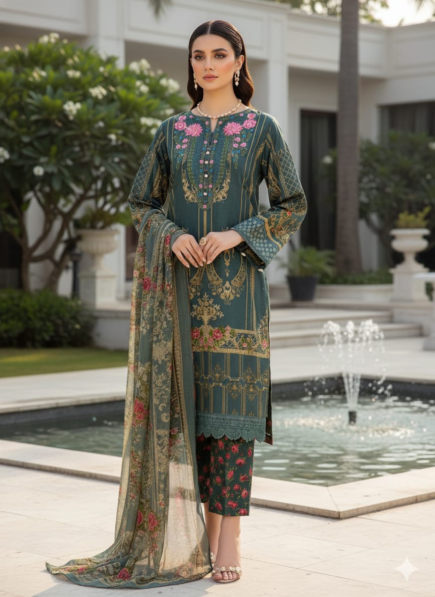 Luxury Embroidered Lawn Ready To Ship