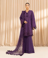 Sapphire  Embroidered Organza Suit