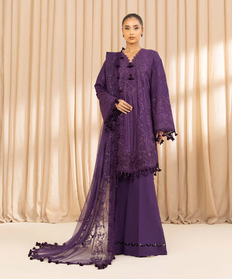 Sapphire  Embroidered Organza Suit